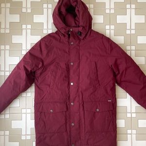 Men’s Carhartt Work In Progress (WIP) Topper Parka — Maroon Red Waterproof — M